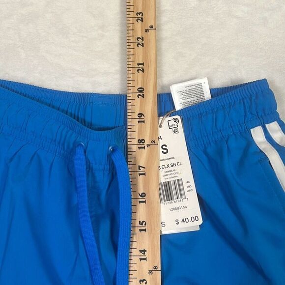 Adidas‎ 3 STRIPES CLASSIC LENGTH SWIM SHORTS HA0404 swim trunks NWT-Men Small - Picture 3 of 6